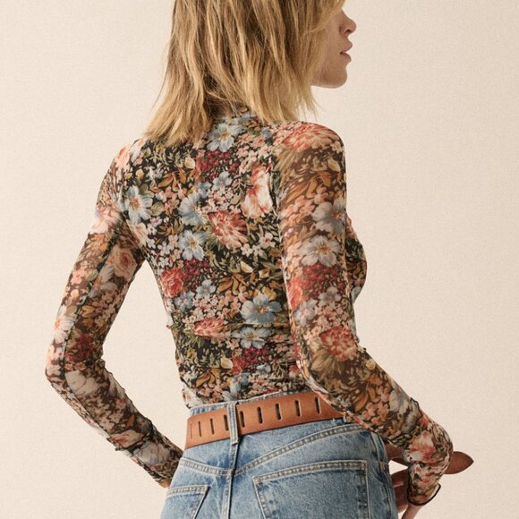 Promesa Vibrant Floral Long Sleeve Top - Picture 7 of 10